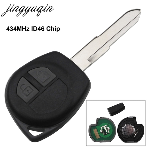 jingyuqin 315Mhz/ 433MHz ID46 Chip Car Remote Key Fit for Suzuki Swift SX4 ALTO Vitara Ignis JIMNY Splash HU87 Uncut Blade ► Photo 1/5