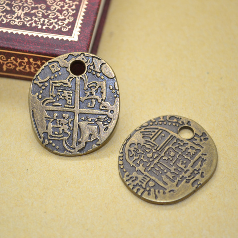 6 pcs Zinc Alloy Antique Bronze Charms round Relief pattern metal pendant DIY Jewelry Making 29*26mm 1495 ► Photo 1/2