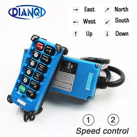 F21-E2B-8 industrial remote controller switches 10 Channels keys Direction button Hoist Crane Truck Radio Remote Control System ► Photo 1/5