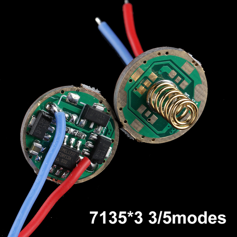 AMC7135*3 3/5 modes Flashlight circuit board Anti-reverse ► Photo 1/2