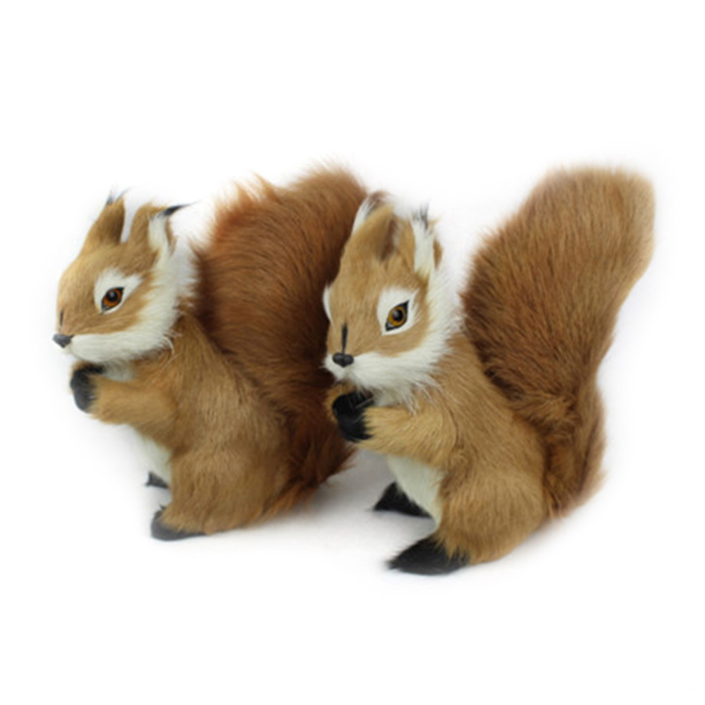 Simulation Squirrel Plush Stuffed Doll Animal Toy Children Gift Home Decor PEXG 