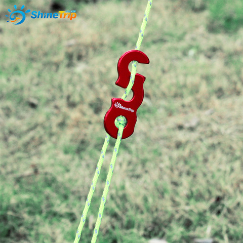 ShineTrip 10pcs Tent Rope Buckles Aluminum Alloy Outdoor Camping Wind Rope Stopper Wigwam Awning Adjustable Buckle ► Photo 1/6