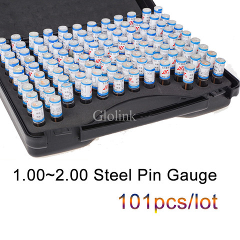 1.00~2.00mm Precision Steel Pin Gauge 1.00~2.00 step 0.01mm Smooth Plug Gauge Hole Gauge set pin Measuring Tool,101pcs/lot ► Photo 1/6