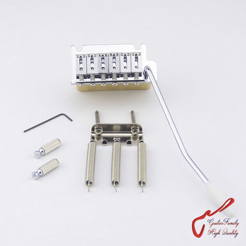 1 Set GuitarFamily Super Quality Chrome 2 Point  Tremolo System  Bridge With Brass Block  ( #1260 ) MADE IN TAIWAN ► Photo 1/1