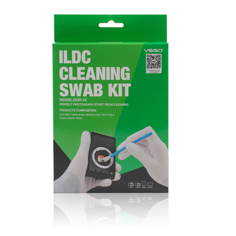 ILDC camera sensor cleaning swabs 12PCS + CCD/CMOS clean fluid for digital mirrorless cameras ► Photo 1/6