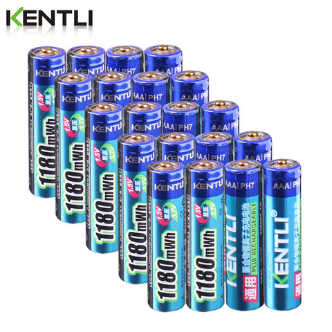 KENTLI  no memory effect 1.5v 1180mWh AAA polymer lithium li-ion rechargeable batteries aaa battery ► Photo 1/6