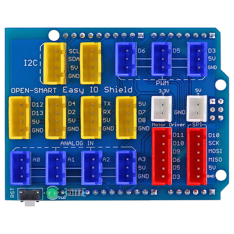 Easy IO Shield Easy-plug colorful XH 2.54mm socket Sensor Expansion Shield Board for Arduino UNO / Leonardo / Mega2560 ► Photo 1/6