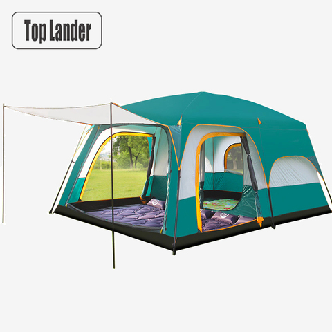 8-12 Person Large Family Tent For Outdoor Camping Hiking Travel 2 Room Breathable Waterproof Cabin Tent Half Cover Double Layer ► Photo 1/6