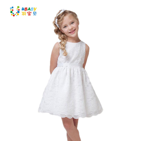 2022 SUMMER NEW Quality Children Clothes Teenager Kids Dress For Age 2-12 Girls Beautiful Lace Dress White Baby Girls Dress ► Photo 1/6