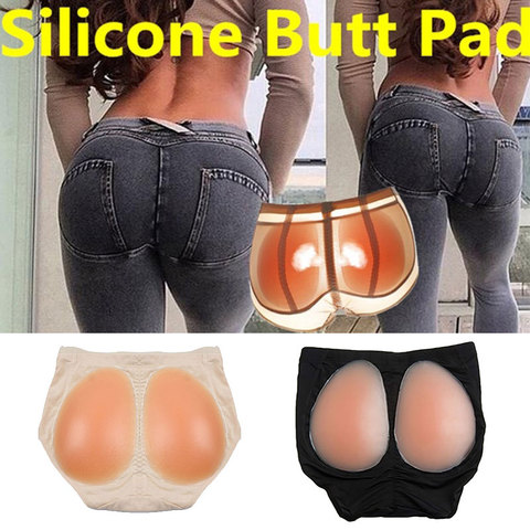 Silicone Butt Pads Fake Buttocks Shaper Panty with Tummy Control Butt Shape  & Lift