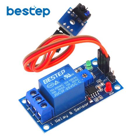 DC 5V 12V 1 Channel tracing relay sensor module with tracking board For Arduino ► Photo 1/6