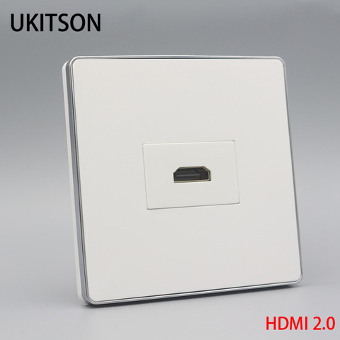 New HDMI 2.0 Wall Panel Backside Female To Female HDMI Plug Socket For 4K 3D ► Photo 1/4