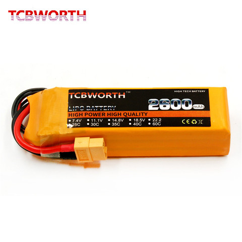 TCBWORTH 3S 11.1v 2200mAh 60C Lipo Battery