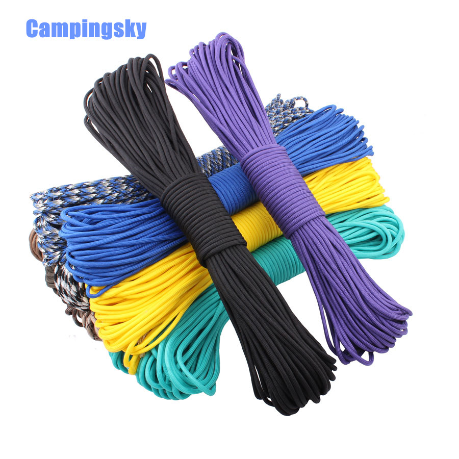 550 Paracord Parachute Tent Lanyard Type III 7 Strand Rope For Hiking Camping 