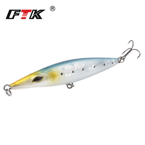 FTK Fishing Lure Floating Pencil Lure Bait Stickbait Wobblers Topwater Long Casting Hard Lure 6 colors 90mm/110mm/130mm/150mm ► Photo 1/6