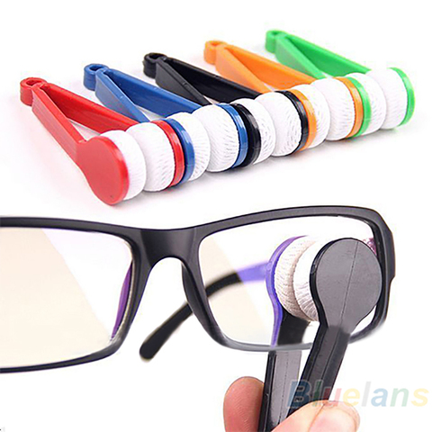 1pc Mini Two-side Glasses Brush Microfibre Sunglasses Spectacles Cleaner Glasses Eyeglass Cleaner Brush Screen Rub Cleaning Tool ► Photo 1/6