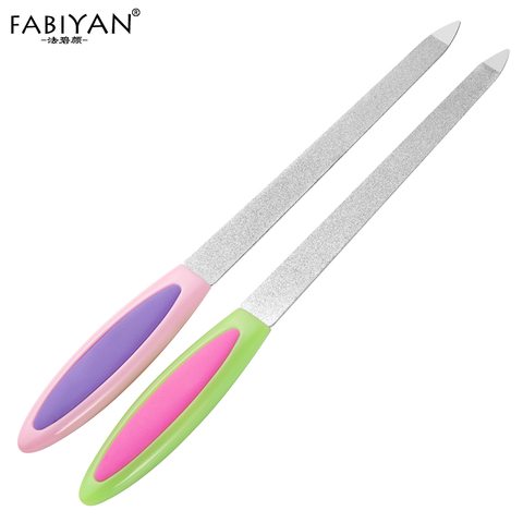 Nail Art File Buffer Double Sides Metal Grinding Rod Scrub Manicure Pedicure Tools Stainless Steel Remover Polish Gel UV Acrylic ► Photo 1/6
