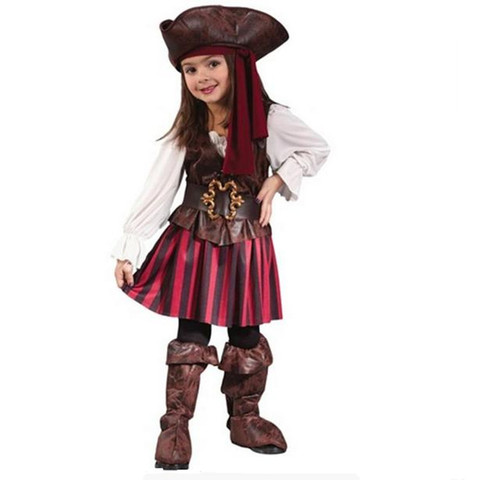 Girls Elis Pirate Captain Cosplay Costume Halloween Carnival Party Dress ► Photo 1/6