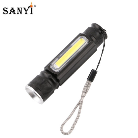 USB Handy Powerful COB LED Zoomable Flashlight Rechargeable Torch USB Magnet Flash Light Pocket Camping Lamp Built-in 18650 ► Photo 1/6