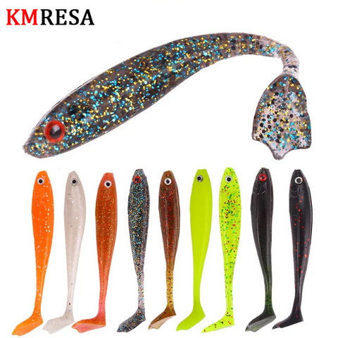 fishing lure soft bait 3 pieces 8.4cm 5g soft worm silicone bait Swimbait Bass Shad Wobbler minnow Fishing Tackle ► Photo 1/5