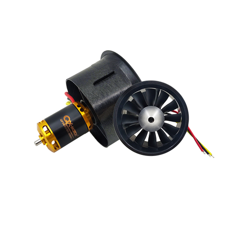 QX-MOTOR Brand New DIY Drone 64mm EDF Set 3800KV 3500KV 2200KV Brushless Motor with 12 Blades Ducted Fan for RC Airplane Parts ► Photo 1/6