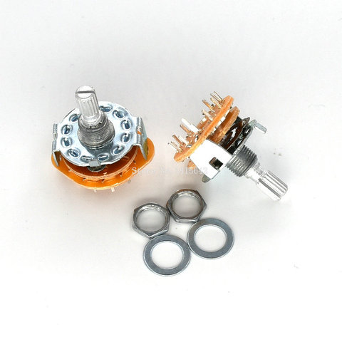 2PCS/LOT RS25 Shaft Panel Mount 1P11T 2P4T 2P5T 2P6T 3P3T 3P4T 4P3T Rotary Switch Selector Band ► Photo 1/1