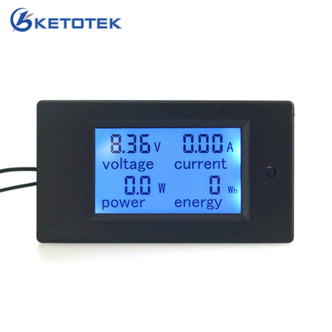 Digital Voltage ampere Power Energy meter monitor DC 6.5~100V 100A/50A Optional LCD Blue backlight Voltmeter Ammeter ► Photo 1/6