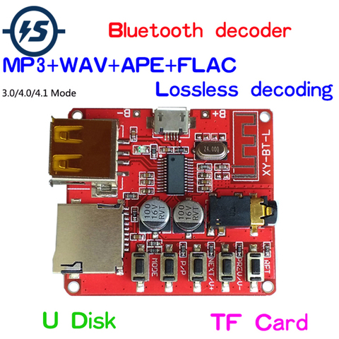 3.7-5V Wireless Bluetooth MP3 Decoder Board BLE 4.1 Circuit Board Module Lossless Decoding Module Micro USB TF Card Interface ► Photo 1/6