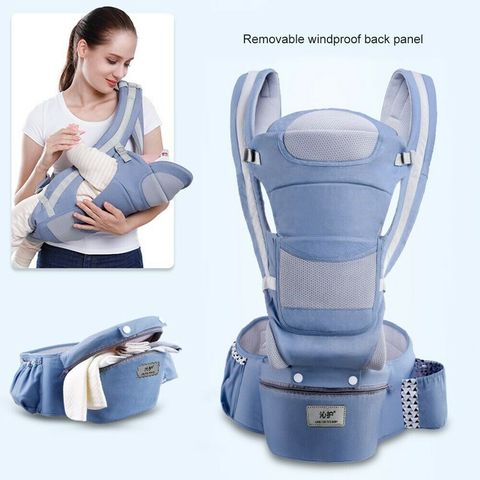 Baby Carriers Backpack Soft Comfortable Baby Carrier Wrap Cotton Breathable Wrap Kangaroo Bag Odorless Infant HipSeat ► Photo 1/6