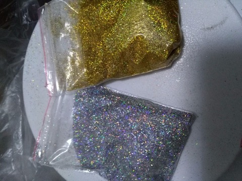 10g/bag Diamond Holographic Glitter Ultra Fine .008, Silver and gold rainbow glitter, loose glitter,UV gel nail glitters LB1001 ► Photo 1/6