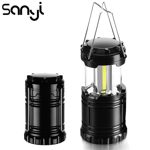 SANYI COB LED Mini Portable Lighting Lantern Camping Lamp Torch Outdoor Camping Light Waterproof Flashlight Powered By 3*AAA ► Photo 1/6