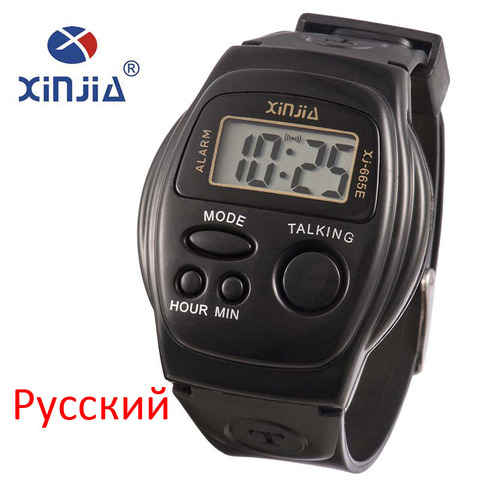 New Simple Men And Women Talking Watch Speak Russian Language Blind Electronic Digital Sports WristWatches For The Elder ► Photo 1/4