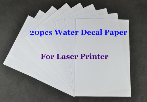 (20pcs/lot) A4 Clear/Transparent Paper Water Slide Decal Paper Laser Water Transfer Paper For Glass Waterslide Decal Paper ► Photo 1/6
