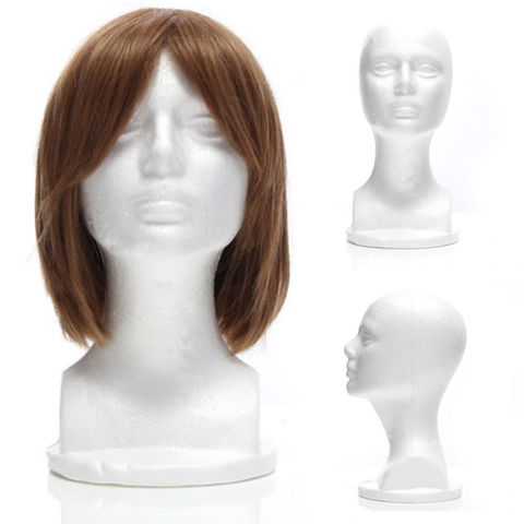 Styrofoam Foam Mannequin Female Head Model Dummy Wig Glasses Hat Display Stand Model with Chest The head is about 50CM * 31CM ► Photo 1/4