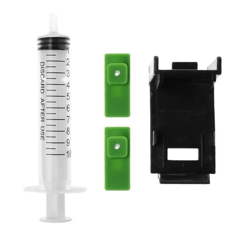 Ink Refill Cartridge Clip+ 2pcs Rubber Pads + Syringe Tool Kit For HP 60/61 802 ► Photo 1/6