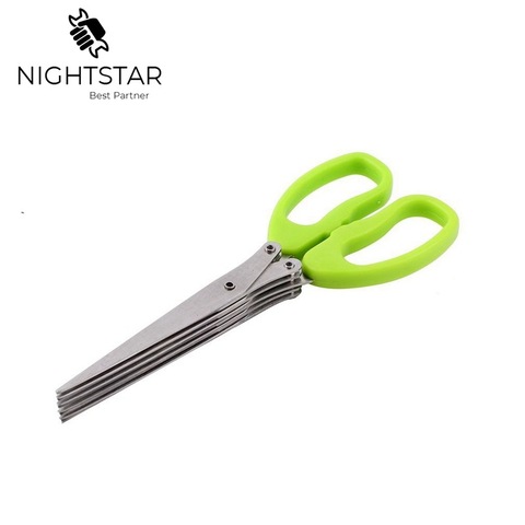 Multi-functional Stainless Steel Scissors For  Kitchen Knives 5 Layers Sushi Scissors Shredded Scallion Cut Herb Spices Scissors ► Photo 1/5