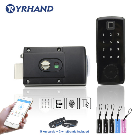 Electronic Door Lock, Digital Door Lock Smart, Bluetooth APP Keyless Keypad Code Password Door Lock  ► Photo 1/1