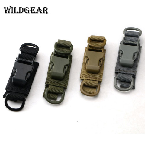 Multifunction Durable EDC Waist Keychain Molle Webbing Backpack Buckle Keychain Airsoft Outdoor Camping Hiking W/Adhesive Strap ► Photo 1/6