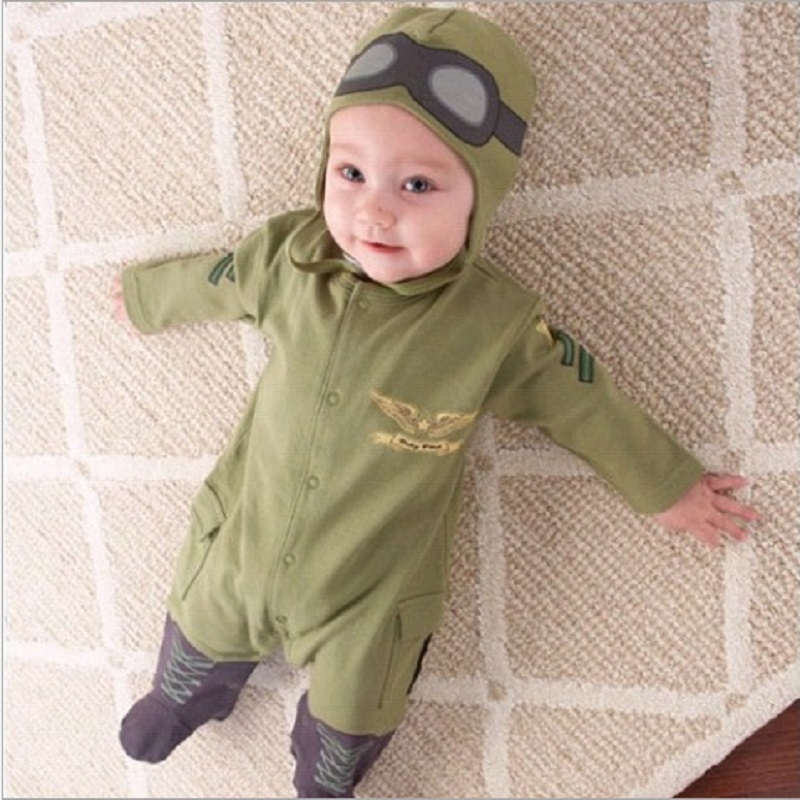 New 2018 Baby Overalls Fashion Infant Baby One Pieces Jumpsuits Cotton Boys Clothes