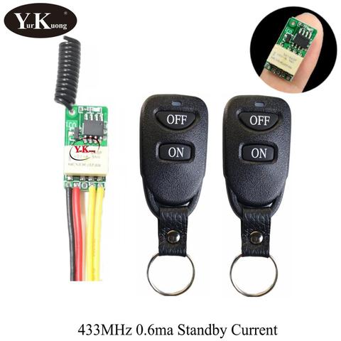 0.6ma Low Standby Current Mini Remote Control Switch 4.2V4.5V6V7.4V9V12V Mini Relay Contact Remote Control Switch 433 Door Acces ► Photo 1/6