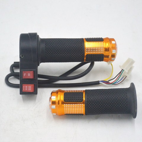 24V/36V/48V/64V/72V/96V electric bicycle throttle with 3 speed controller and forward reverse for ebike/scooter/tricycle ► Photo 1/6