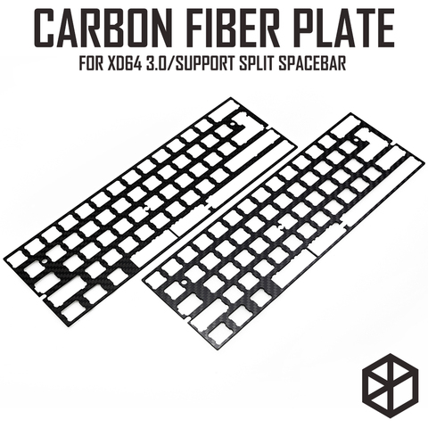 60% Aluminum Mechanical Keyboard carbon fiber plate support xd60 xd64 3.0 v3.0 gh60 support split spacebar 3u spacebar ► Photo 1/6