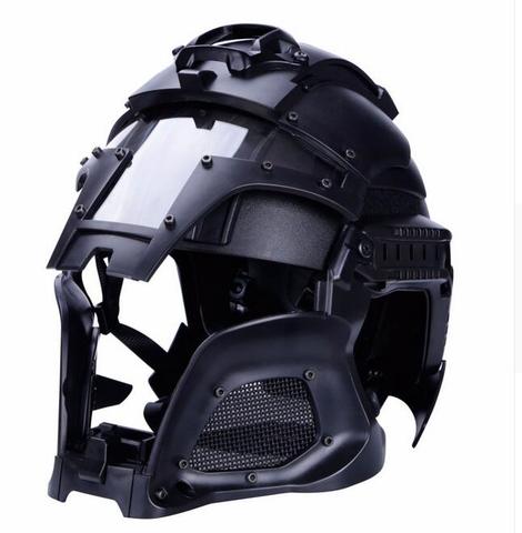 WoSporT Outdoor Sports Army Combat Airsoft Paintball Tactical Military Ballistic Helmet Side Rail NVG Shroud Transfer Base ► Photo 1/6