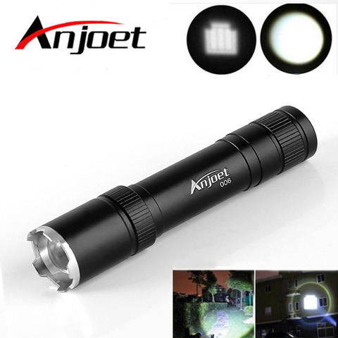 Anjoet Adjustable Focus Mini Flashlight 1000 Lumens Zoomable CREE Q5 LED 18650 Tactical lantern waterproof Torch Lamp ► Photo 1/6