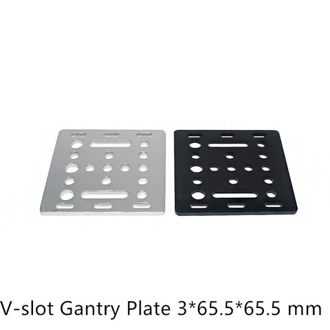 3D Printer part Openbuilds V-Slot Gantry Plate 20mm black sand blasting 65.5mmx65.5mmx3mm ► Photo 1/3
