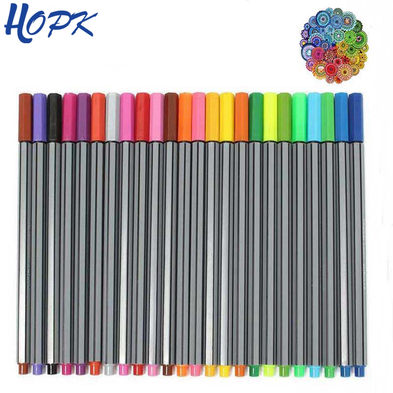 10pcs Fineliner Color Pen Set 0.38mm Fine Line Drawing Porous Fine Point Markers