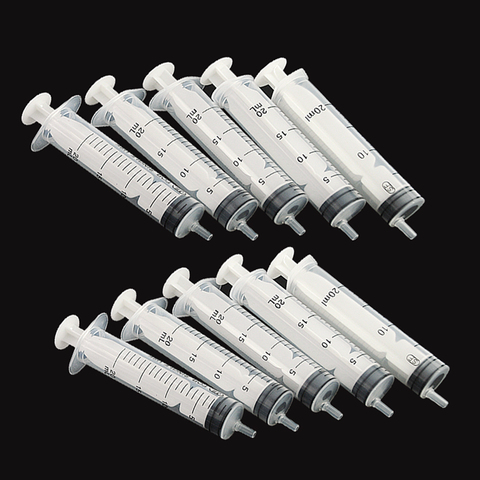 10pcs Big Disposable Syringe 20ml Plastic Sterile Syringe Nutritional Measurement Medical Health Tool (without needle) ► Photo 1/6