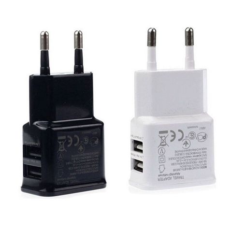 EU plug 5V 2A Dual USB Universal Mobile Phone Chargers Travel Power Charger Adapter Plug Charger for iPhone for Android ► Photo 1/6