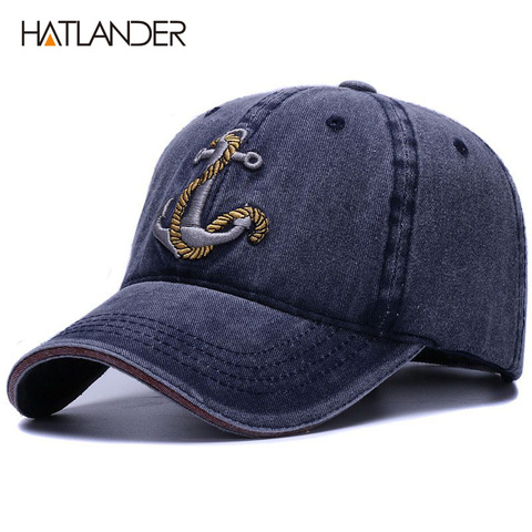 [HATLANDER]Brand washed soft cotton baseball cap hat for women men vintage dad hat 3d embroidery casual outdoor sports cap ► Photo 1/6