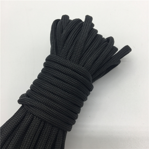 10yds Paracord 550 Parachute Cord Lanyard Rope Mil Spec Type III 7 Strand Climbing Camping Survival Equipment #Black ► Photo 1/1